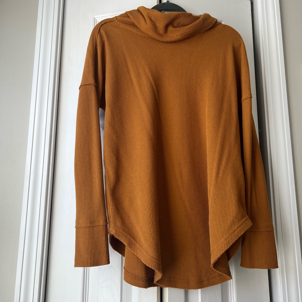 Maeve by Anthropologie Waffle Knit Cowl Neck Size XS